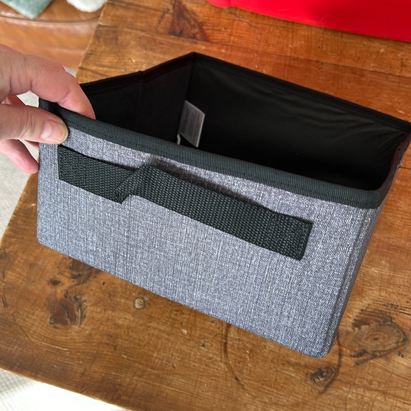 BNIB Storage bin- foldable, clutter organizer! Charcoal - Picture 1 of 4